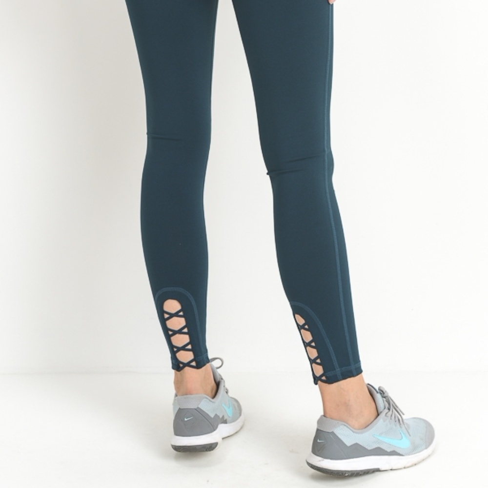 {S} Blue Athletic High Waist Leggings {Last one!} - Picture 6 of 8